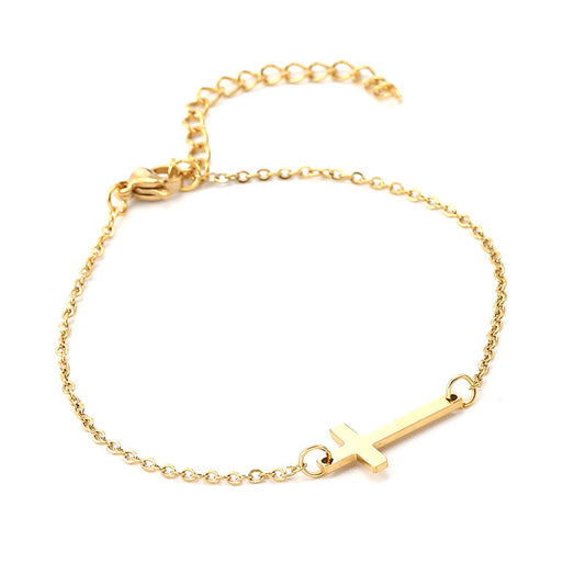 Minimalist Cross Bracelet