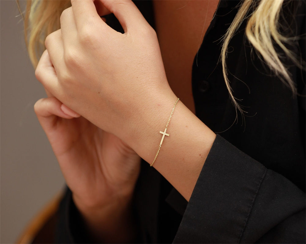 Minimalist Cross Bracelet