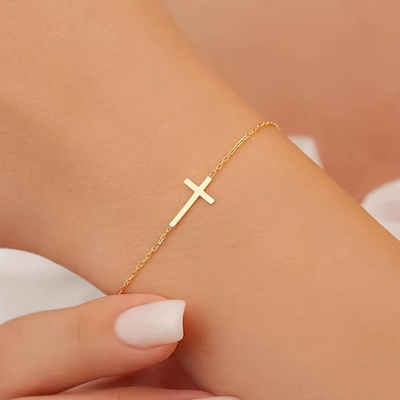 Minimalist Cross Bracelet